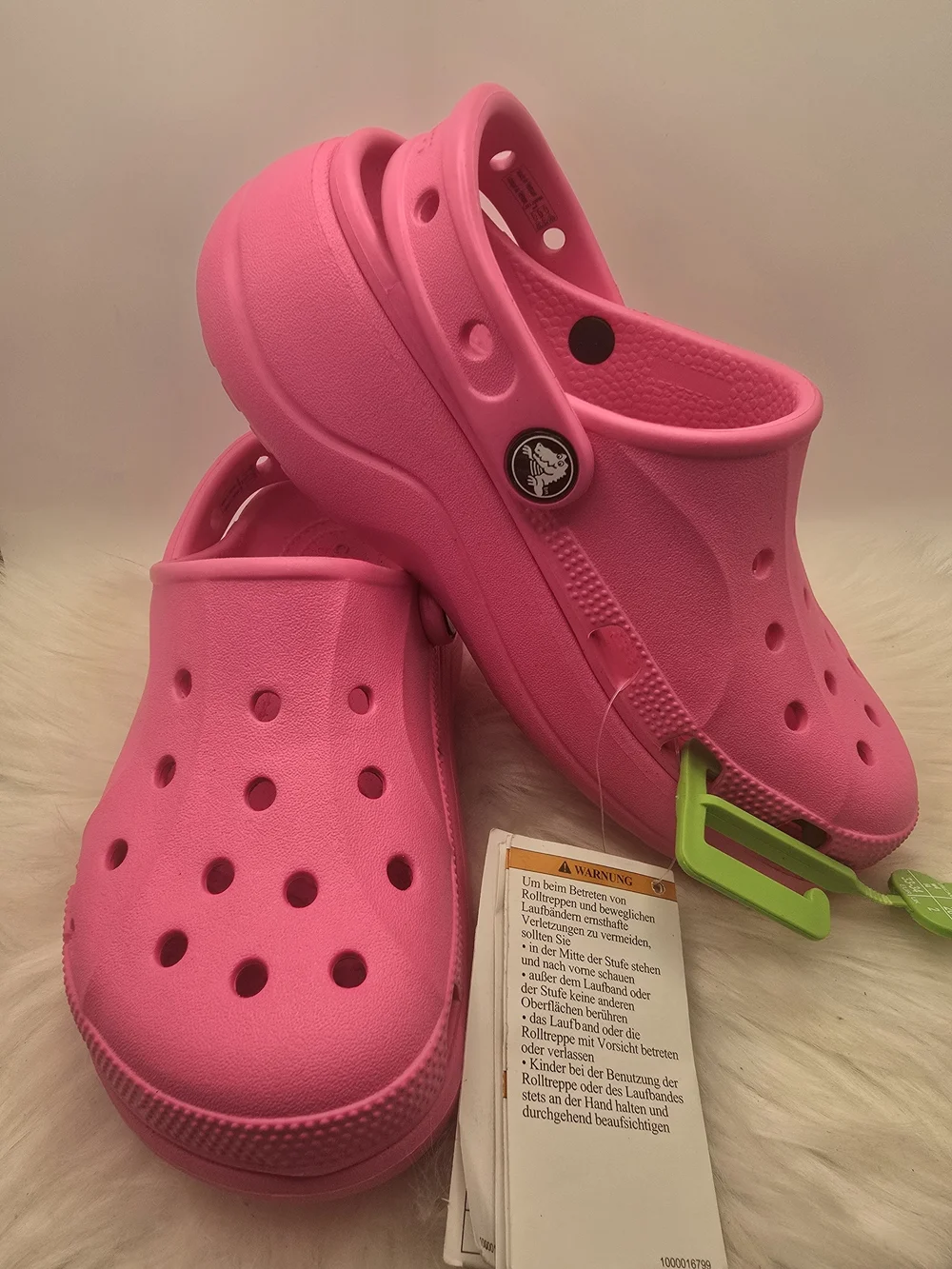 CROCS Kids' Baya Platform Clogs in Hot Pink